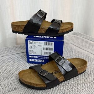 Birkenstock Women’s Black Graceful Licorice Double Strap Sydney BS Sandals Sz 7